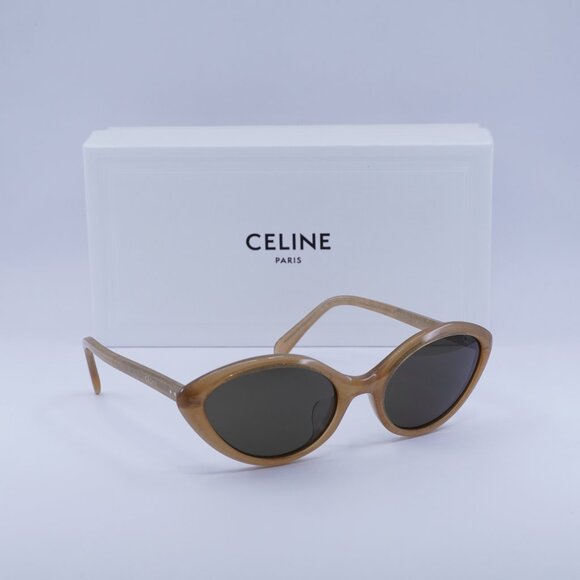 Final Price! Celine CL40264U 59E Peach Glitter/Brown Sunglasses